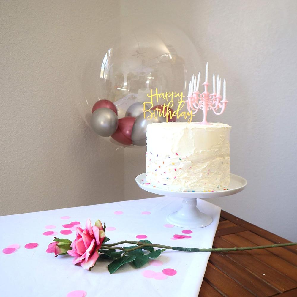 Luxury Birthday Candle Set Elegant Cake Toppers & Holders for Parties & Events