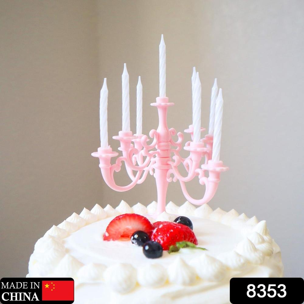 Luxury Birthday Candle Set Elegant Cake Toppers & Holders for Parties & Events