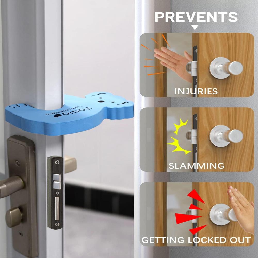 Animal Shape Door Stopper Lock Safety Guard (2pc Set)