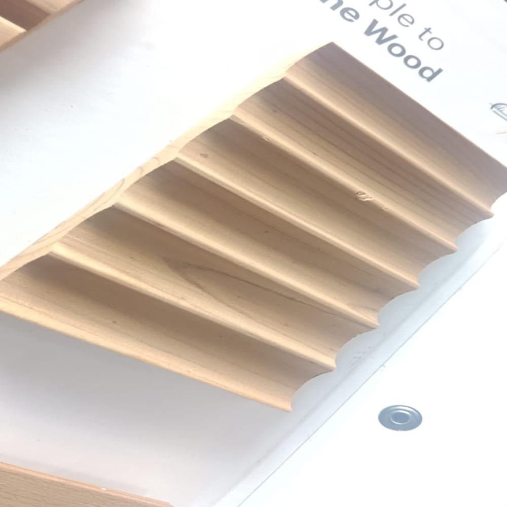 Thermo Pinewood for exterior and interior premium louver design curve panel real wood grains oiling 