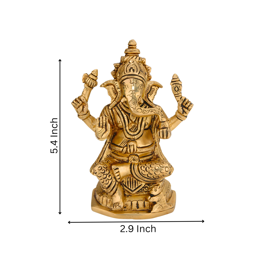Brass Statue - Color: Golden