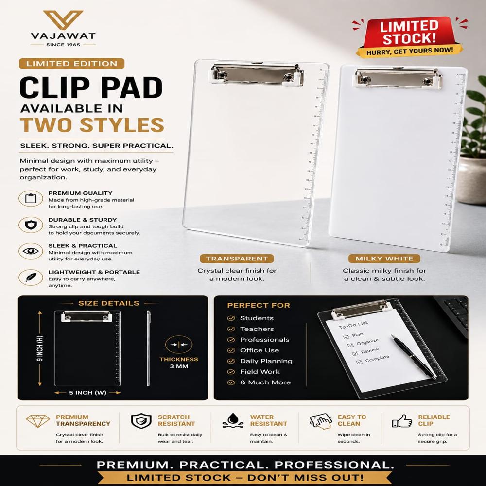 Transperent clip pad