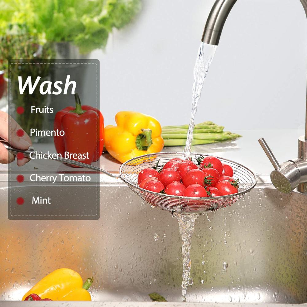 Round Stainless Steel Deep Fry / Mesh Strainer