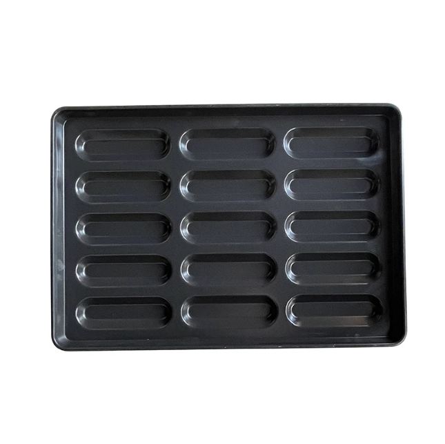 Hot Dog Tray 15 Indents - Color: Brown