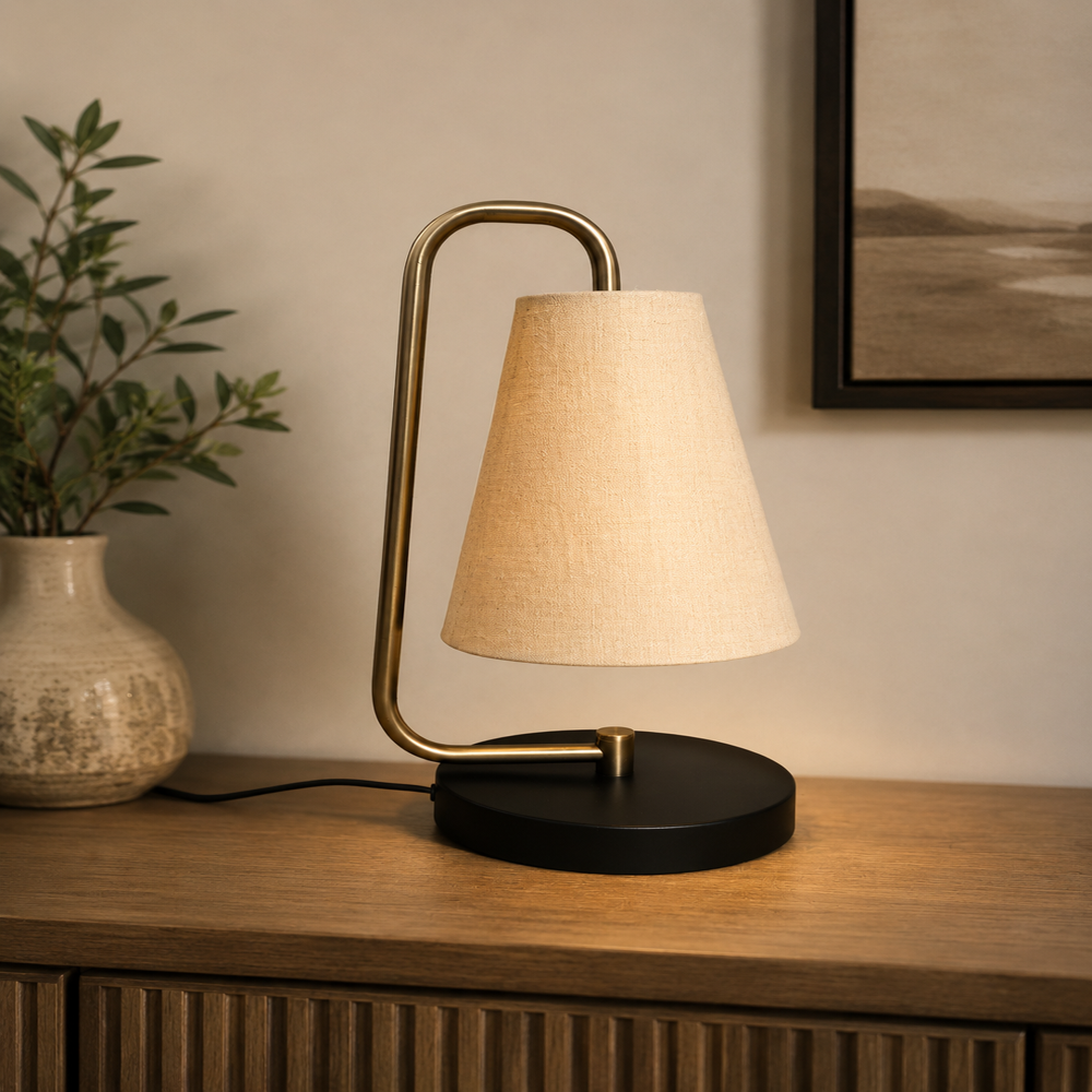 15348t Table Lamp - Color: White And Chrome