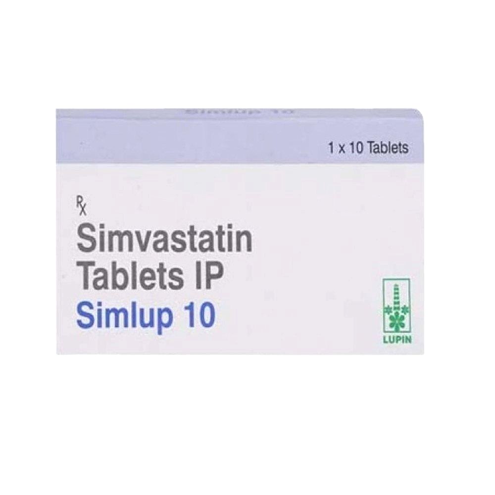 Simlup 10Mg Tablet - Ingredients: Simvastatin (10Mg)