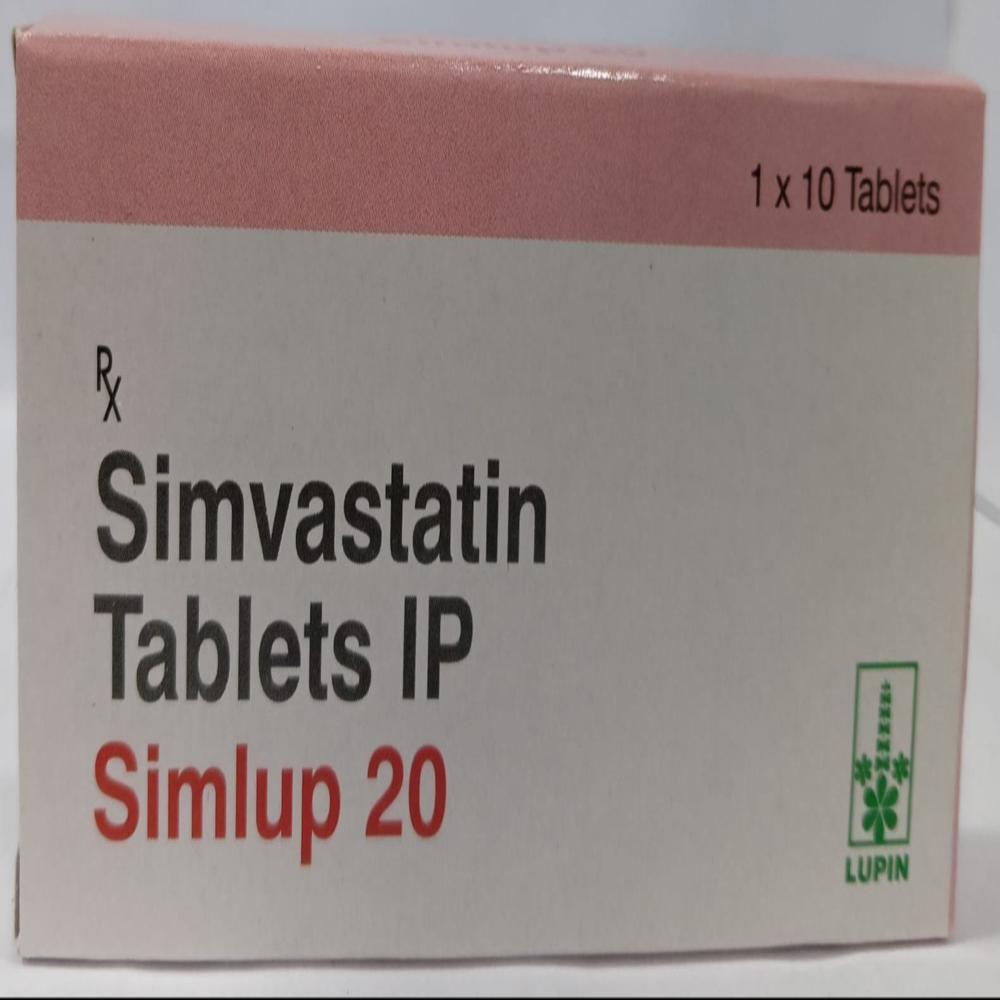 Simlup 20Mg Tablet - Ingredients: Simvastatin (20Mg)