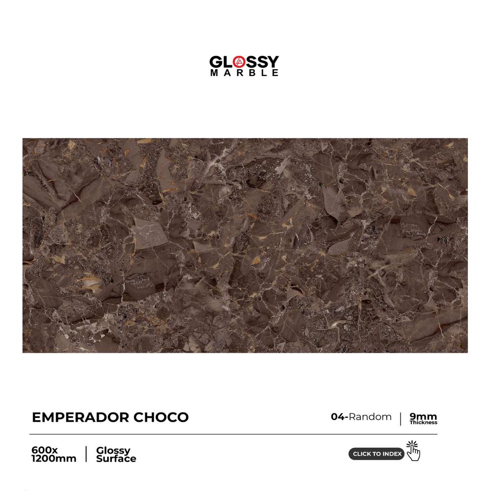 White Fusion Glossy Vitrified Tile - Color: Multi