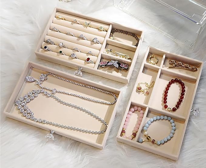 3 LAYER ACRYLIC JEWELRY STORAGE BOX