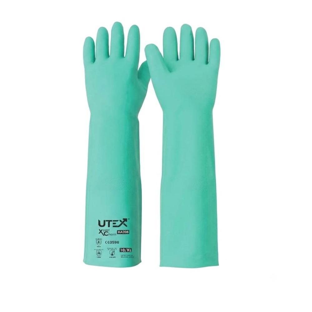 Nitrile Rubber Green Hand Gloves 18