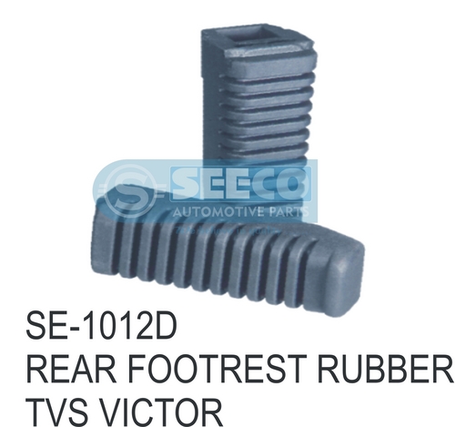 Rear Footrest - Black Rubber, 2-3 Millimeter Thickness | Lightweight 150-200 Grams Design, Durable Automotive Component