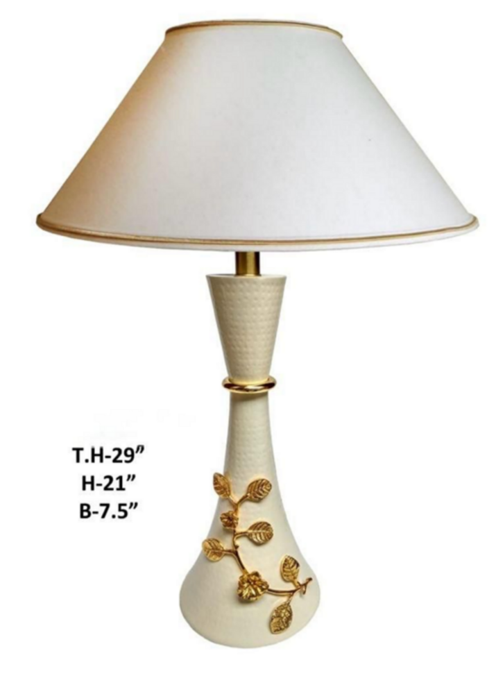 Aluminum Gold Leaf Table Lamp