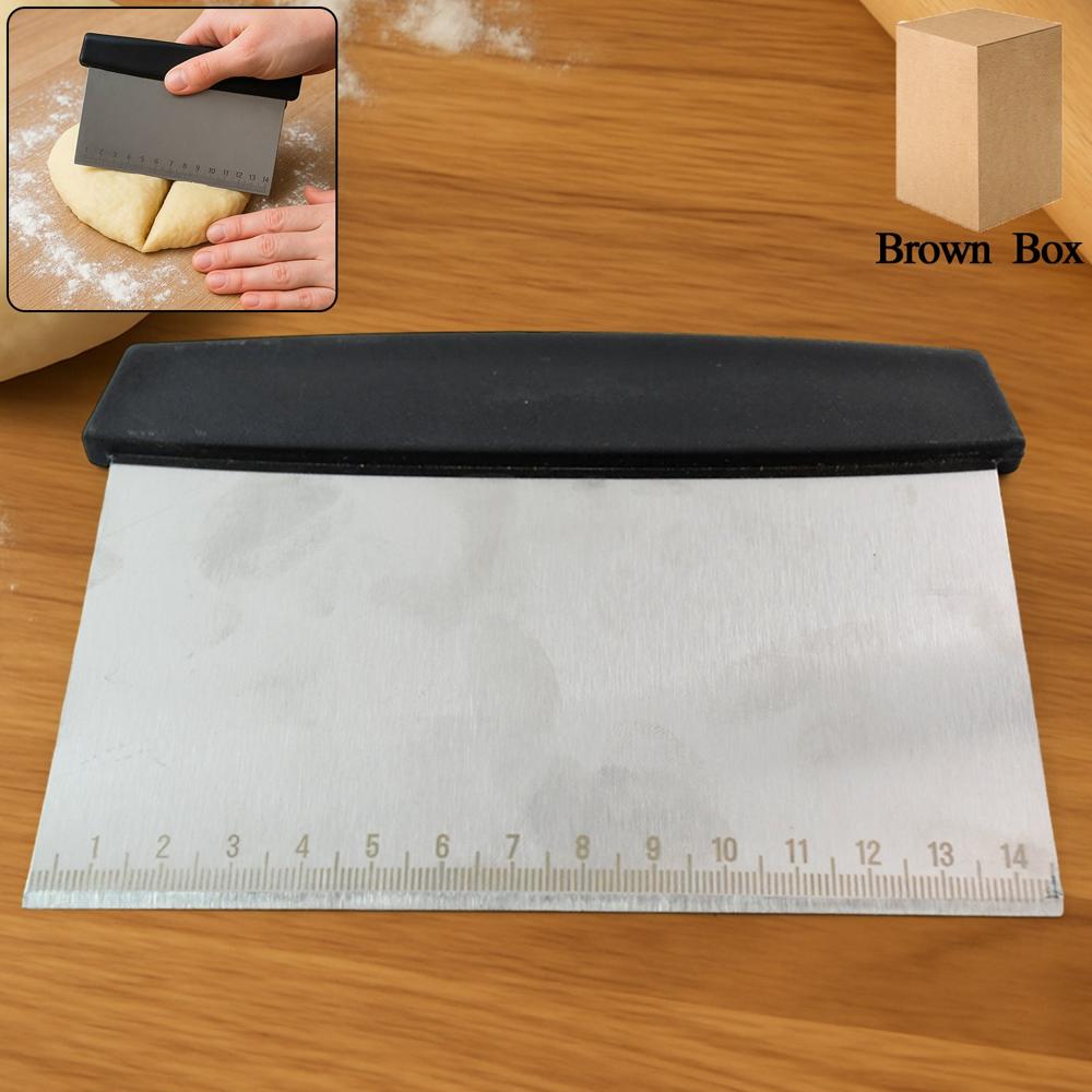 Premium Stainless Steel Dough Scraper (1 Pc) - Color: Home & Kitchen