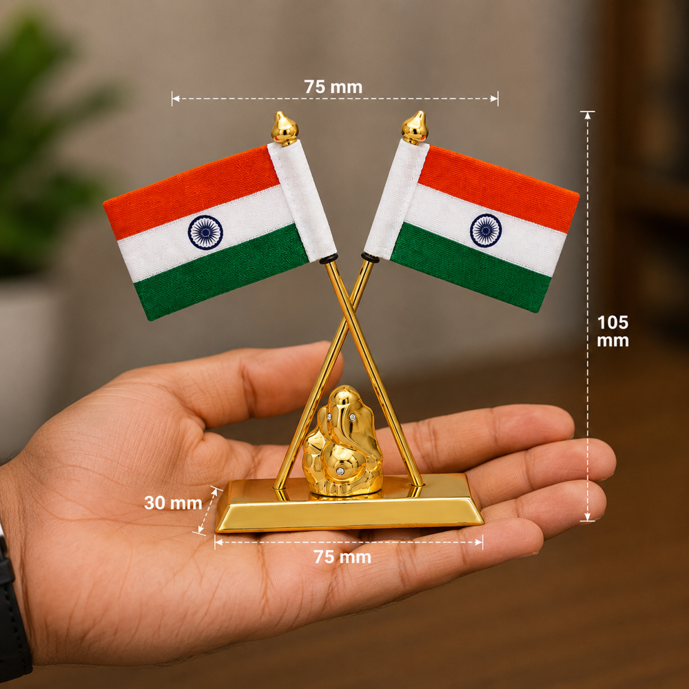 Ganesh Table Flag Stand