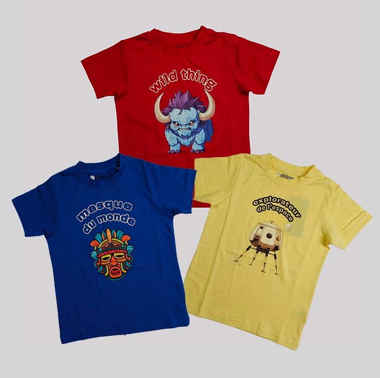 B16685 | allorio Boys n Girls Printed T-Shirts