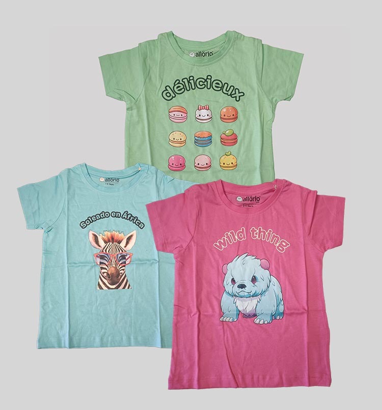 B16685 | allorio Boys n Girls Printed T-Shirts