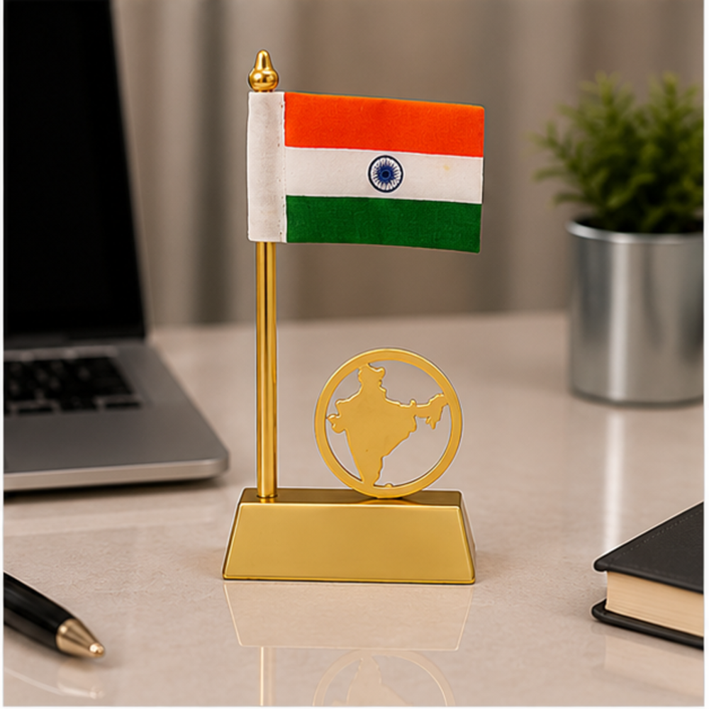Globe Design Executive Table Flag Stand - Color: Customize