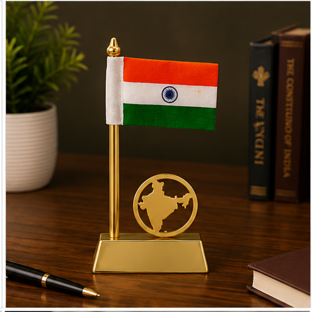Globe Design Executive Table Flag Stand - Color: Customize