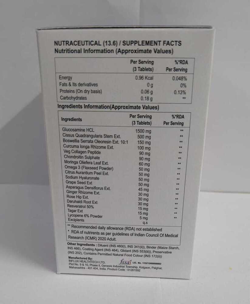 Glucosamine HCL Cissus Quadrangularis Tablets
