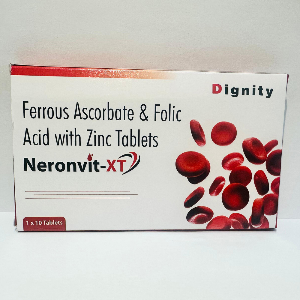 Neronvit Xt - Ferrous Ascorbate + Folic Acid + Zinc Tablets - Brand Name: Neronvit-Xt