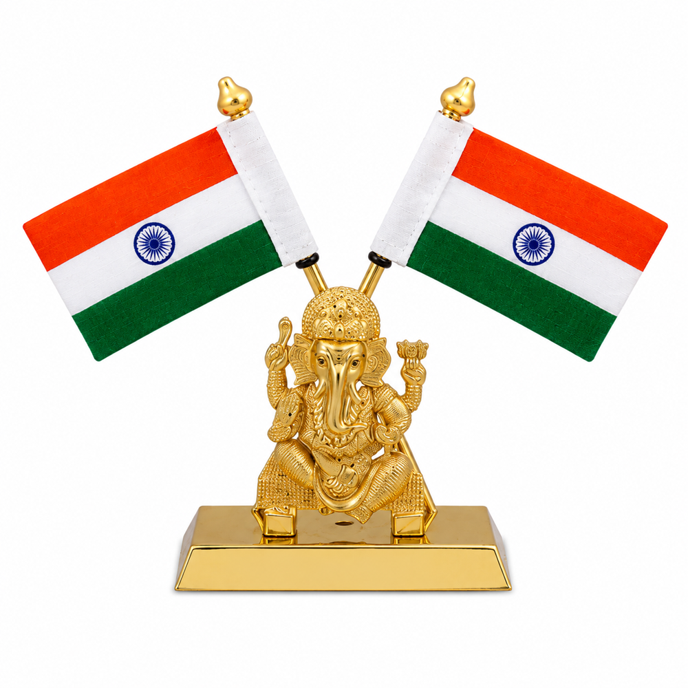 Premium Ganesh Table Flag Stand