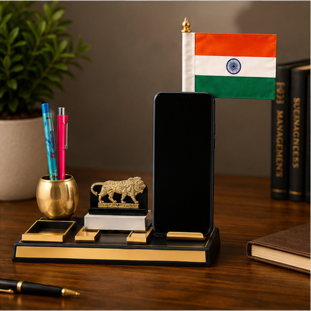 Executive Mobile Holder Table Flag Stand - Color: Customize