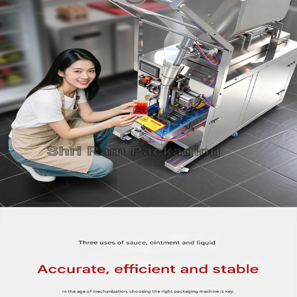 Penumatic Paste Pouch Packing With Stirrer Hopper - Application: Suitable For Ketup