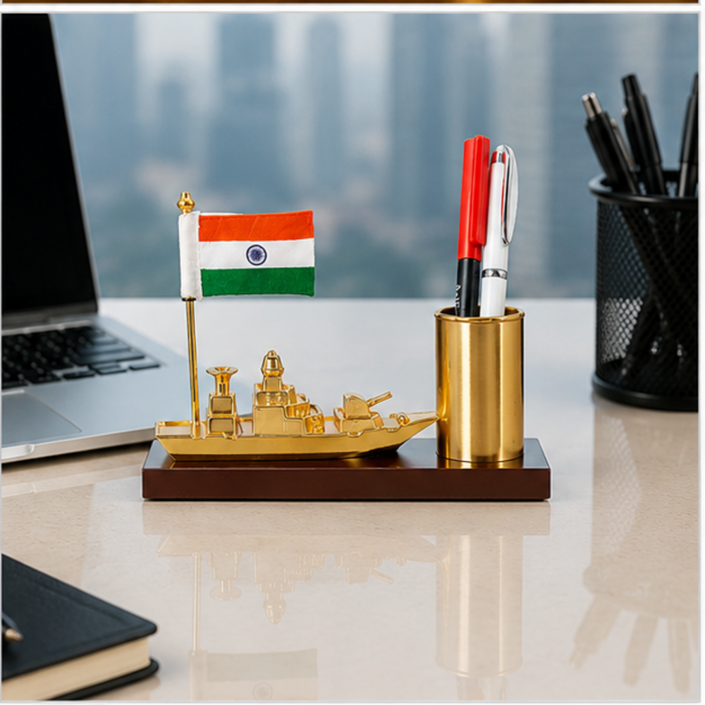 Navy Ship Executive Table Flag Stand - Color: Customize