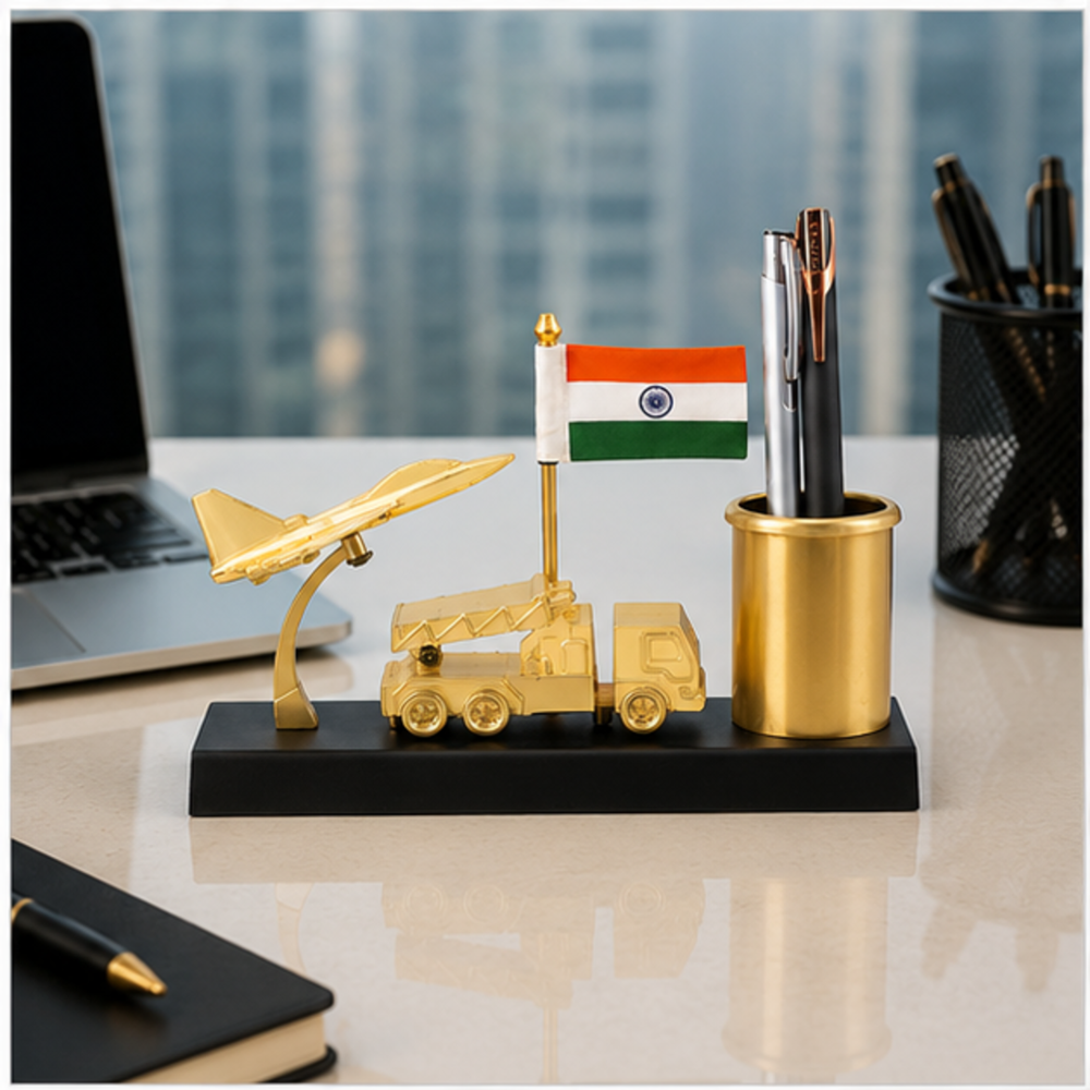 Aircraft Launcher Pen Holder Table Flag Stand