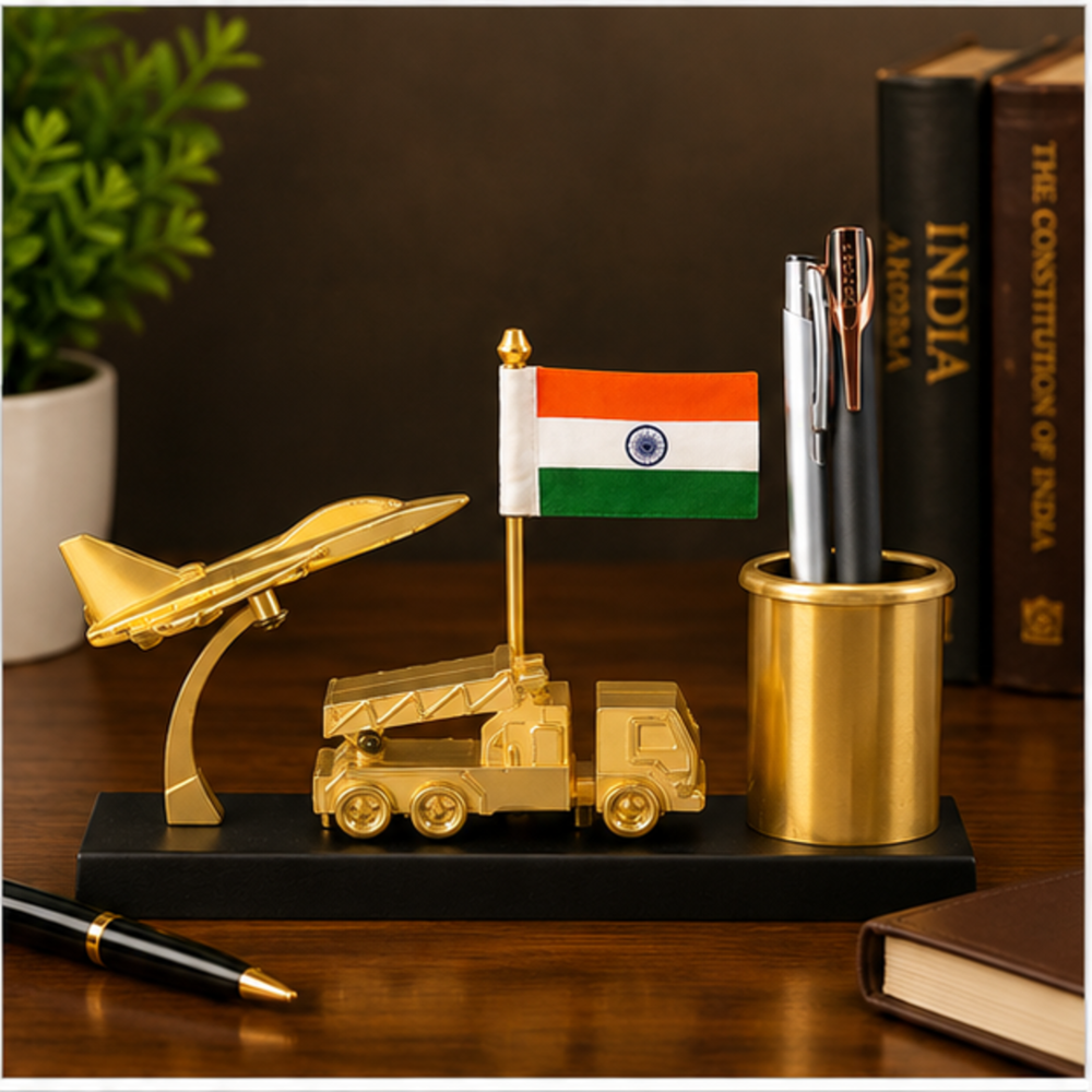 Aircraft Launcher Pen Holder Table Flag Stand