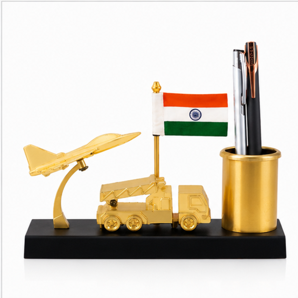 Aircraft Launcher Pen Holder Table Flag Stand