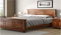 Sheesham Wood King Size Bed With Bedside Table