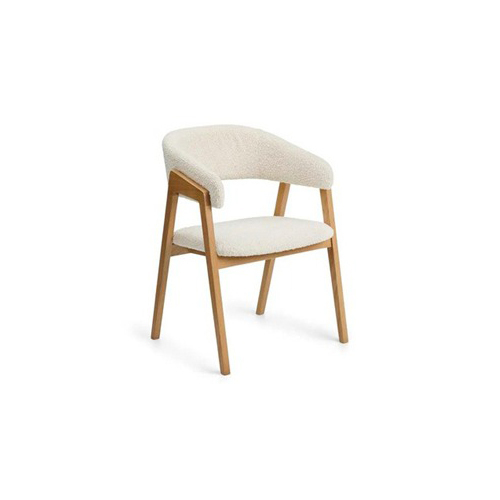 Modern Boucle Fabric Dining Chair