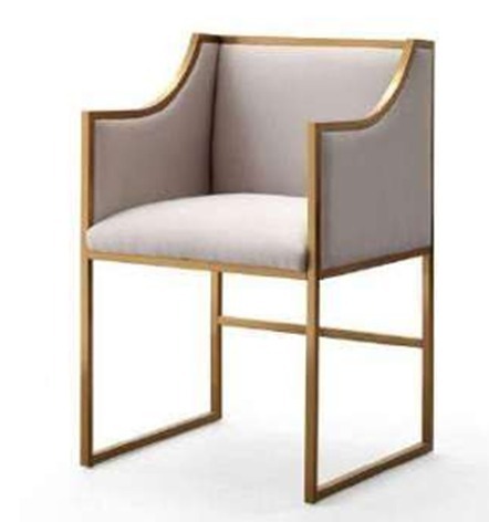 SS Base PVD Coated Chair