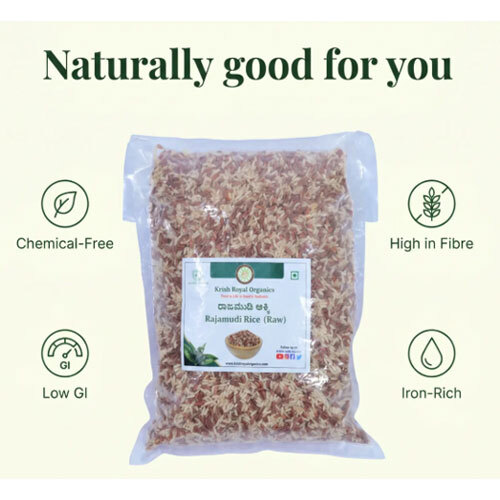 Rajamudi Rice (Raw) - Heritage Mysore Red Rice (1kg)