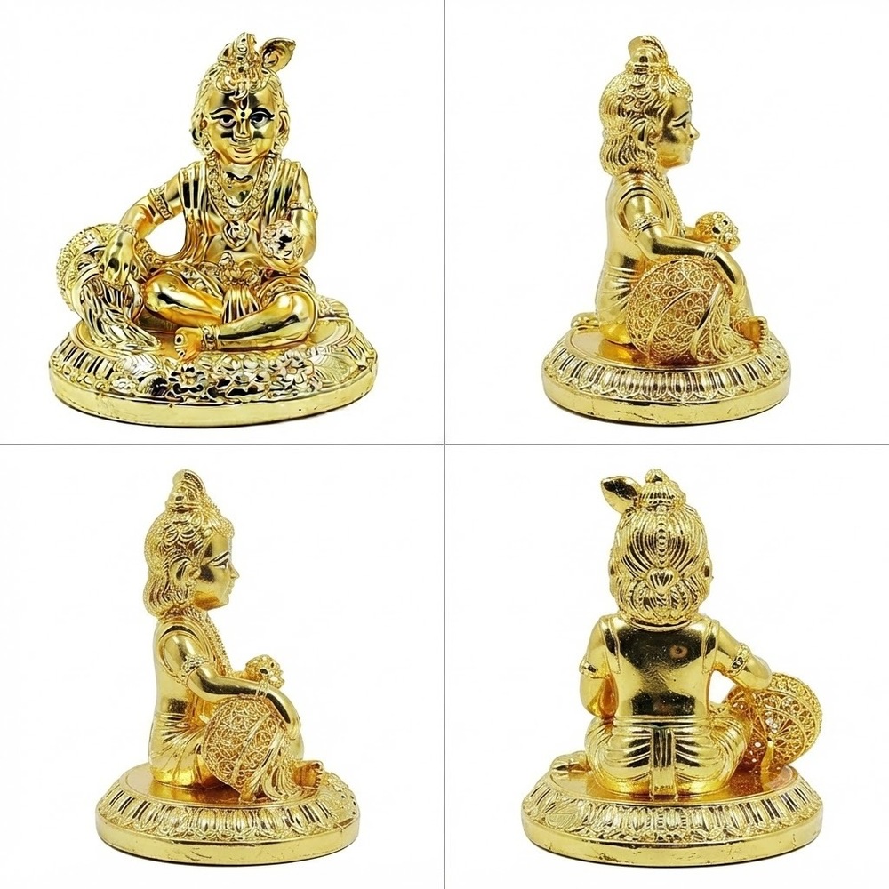 Gold Plated Laddu Gopal Statues