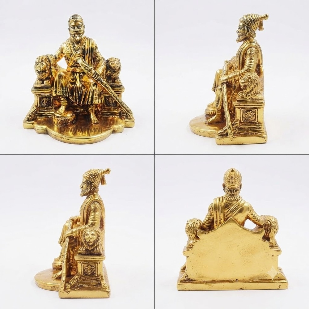 Gold plated Chhatrapati Shivaji Maharaj Statue
