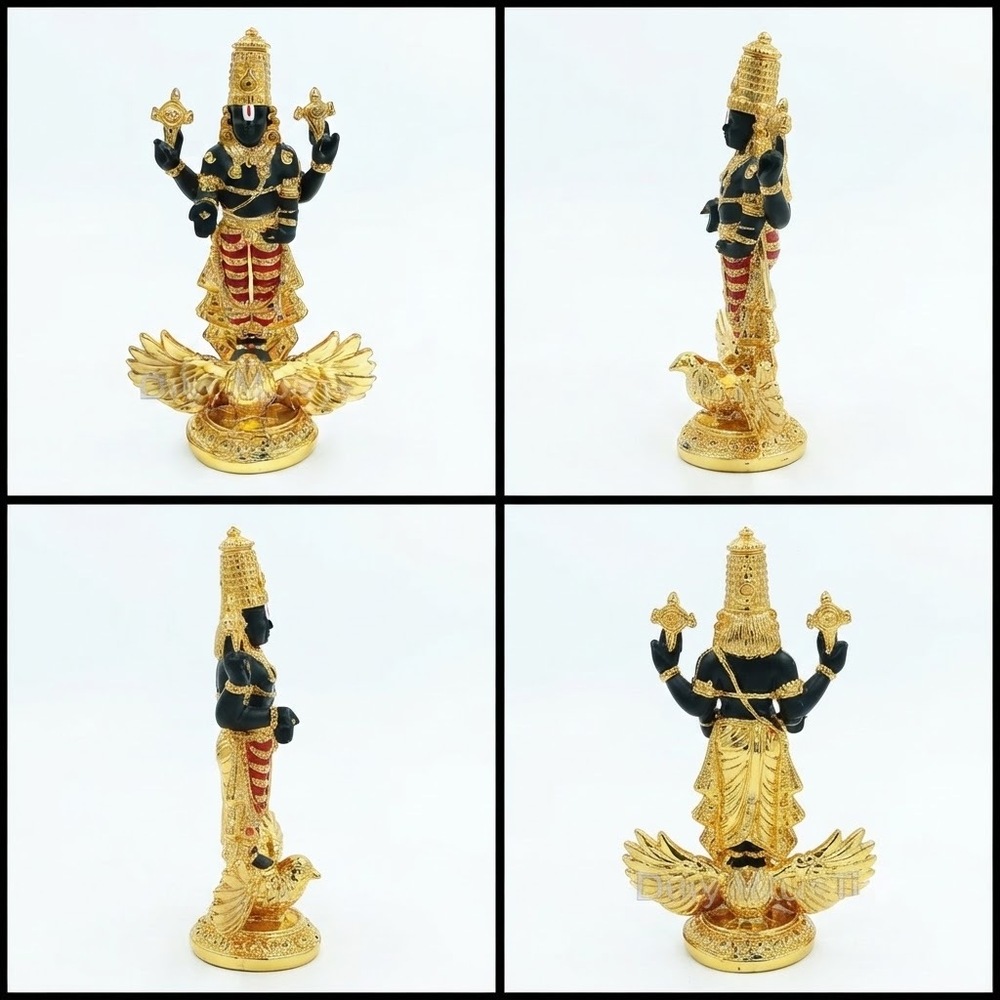 4.5 Inch Gold Plated Balaji Statue