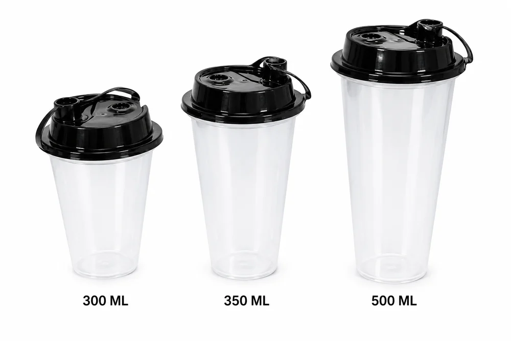 Plastic Sipper Glass with Lid (Plastic Sipper Cup with Lid, 300 ML, 350 ML & 500 ML)