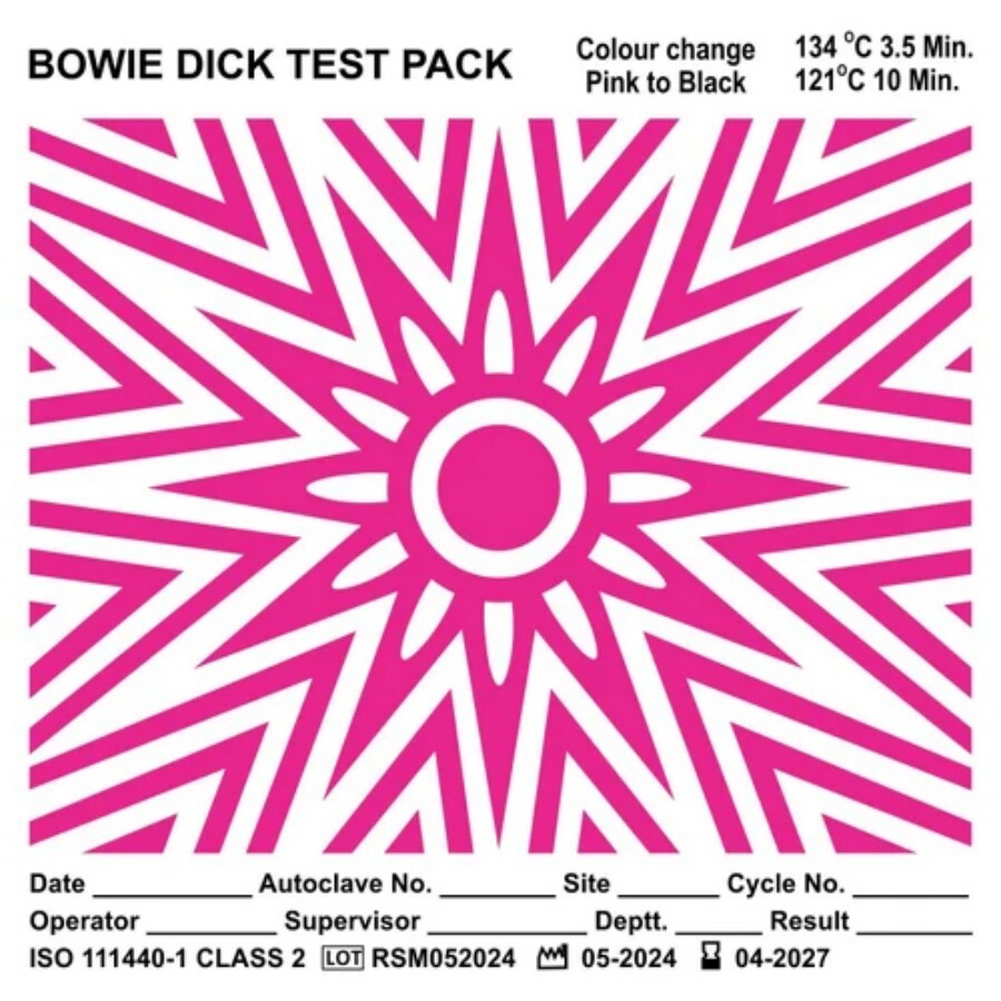 Bowie Dick Test Pack - Application: Hospital