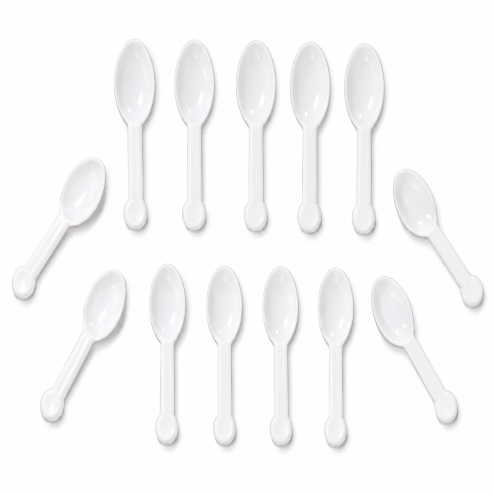 Biodegradable Spoons Forks - Color: Multiple (Shown: White