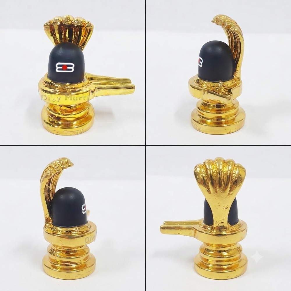 2 Inch Gold Plated Shivling