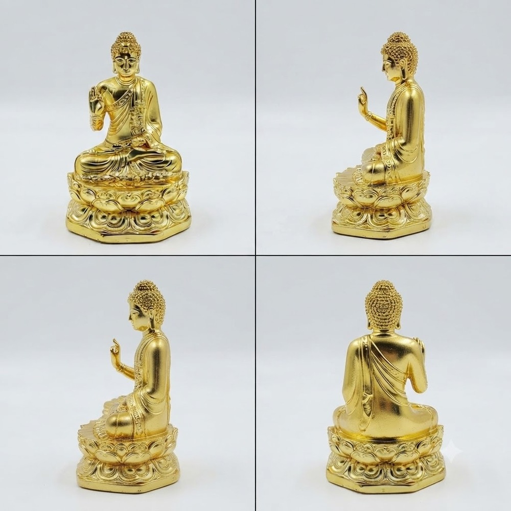 2 Inch Gold Plated Buddha Statue