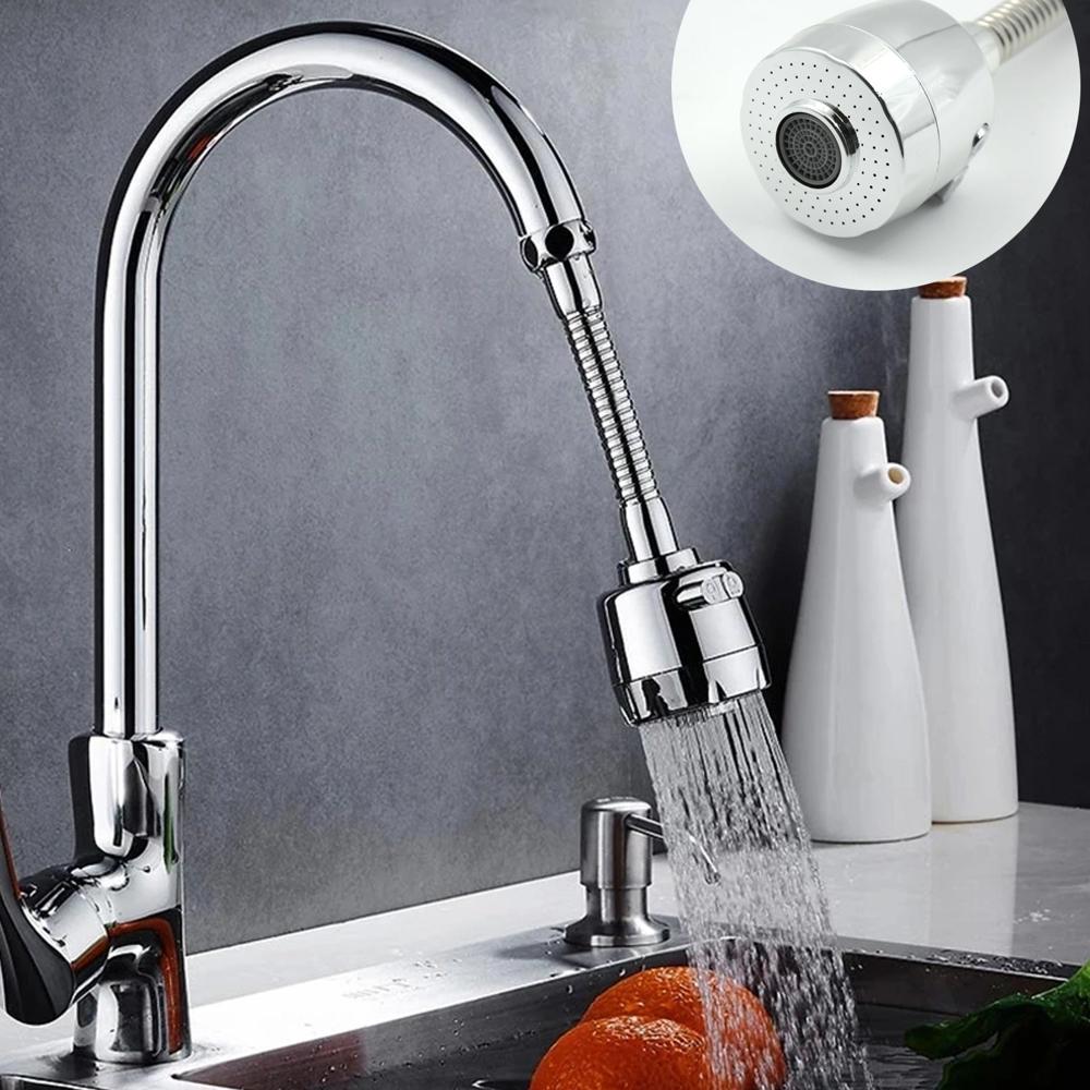 360 Rotating Faucet Sprayer Water-Saving Aerator for Kitchen & Bathroom (6 Inch)