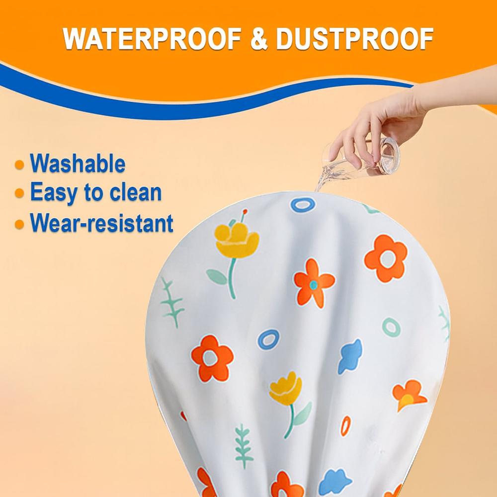 Flower-Printed Fan Cover - 1 Pc, 130x26 Cm
