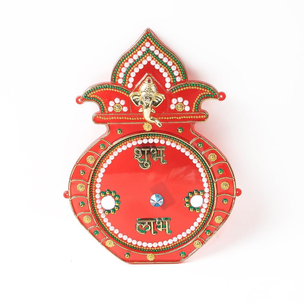 Decorative Kalash Wall Hanging with Shubh Labh (1 Pc)