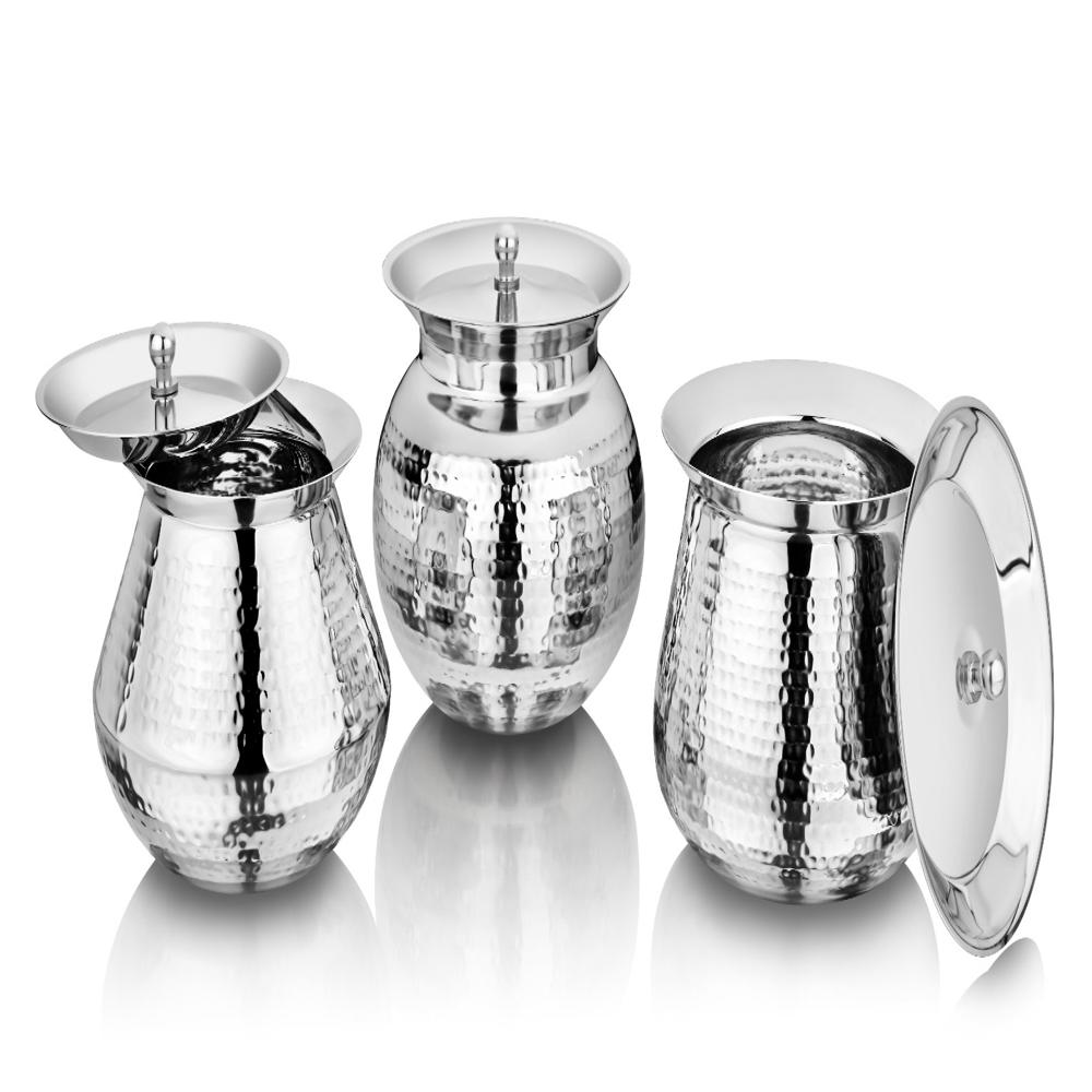 Premium Stainless Steel Bhakti Serving Handi No.1 | Hammered Finish Servingware by Green Apple | Wholesale