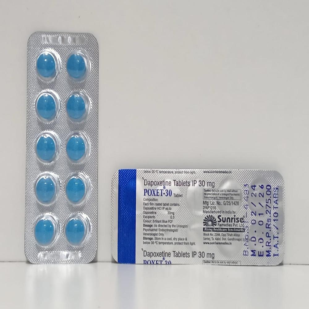 Poxet 30 Mg Tablets - Ingredients: Dapoxetine Hydrochloride