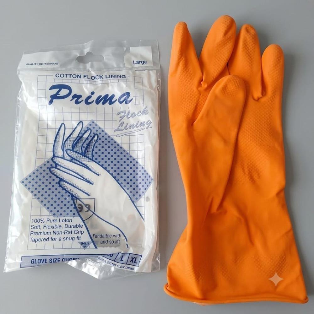 Prima Orange House Hold Rubber Gloves