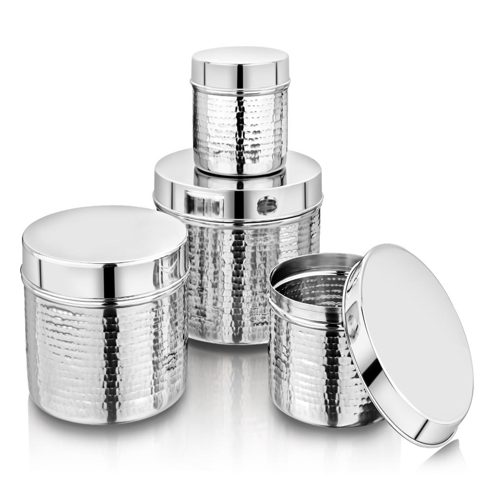 Stainless Steel Coil Pedha window Canister
